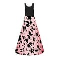 thumbnail image 5 of YFELWZ Robe Élégante Imprimée Grande Taille Printemps Été pour Femmes Rose TG, 5 of 5