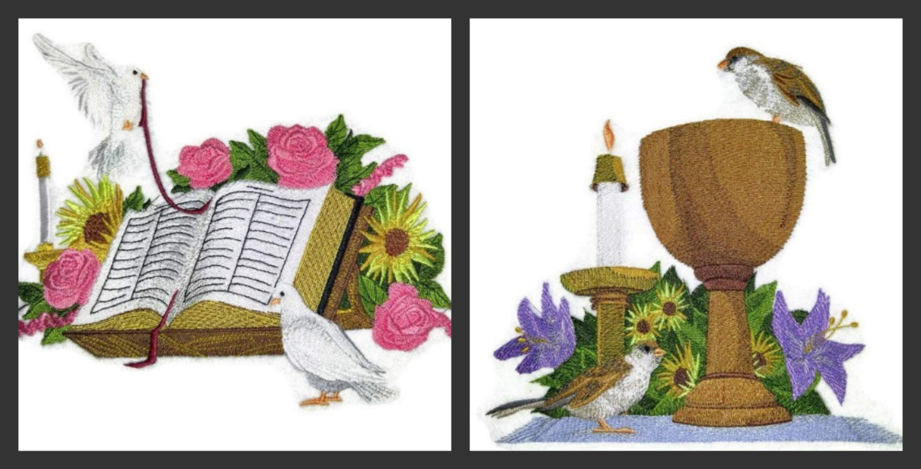 BeyondVision Custom and Unique Bible and Doves Embroidered Iron on/Sew Patch [7.81" 7.09"]