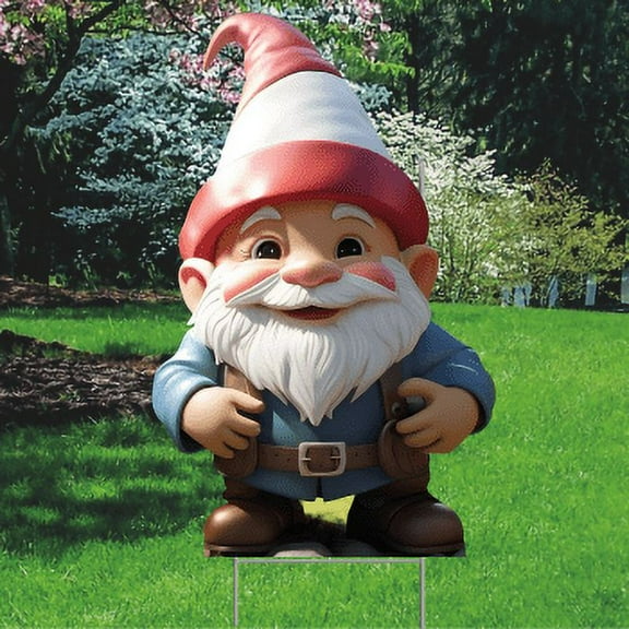 YSH3029 Garden Gnome Plastic Outdoor Yard Sign Decoration Cutout