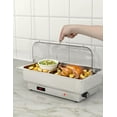 thumbnail image 5 of Lumiparty Electric Chafing Dishes Buffet Set with Temperature Control, 9QT Rectangular Roll Top Stainless Steel Food Servers and Warmers with Transparent Lid for Catering Wedding and Parties, 5 of 7