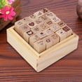 thumbnail image 2 of YiaNXan 25pcs Love Diary Rubber Wooden Stamp Set DIY with Wooden Box, 2 of 8