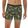 thumbnail image 2 of Men'S Boxer Briefs, Dinosaur Skeleton-E Soft And Breathable Mens Underwear Boxer Briefs With Widen Waist, 2 of 2