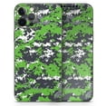 thumbnail image 5 of DesignSkinz Lime Green and White Digital Camouflage Full-Body Skin Decal Wrap Cover for iPhone 12, 5 of 9