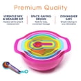 thumbnail image 4 of Cheer Collection 15 Piece Nested Bowl Set with Mixing Bowls, Colander, Sifter and Measuring Spoons, BPA-Free Bright Colorful Plastic, 4 of 7