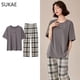 thumbnail image 2 of SUKAE-ropa de dormir de dos piezas para mujer, pijama de tiras de talla grande, minimalista, Kawaii, rosa, para adolescentes, verano, M-5XL, 2 of 4