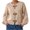 Beige, variant on Women's Oversized Chunky Knit Sweater Long Sleeve Open Front Toggle Button Loose Fit Pullover Top