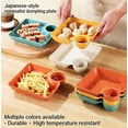 thumbnail image 4 of Sauce Separated Plate with Dipping Saucer, Dumpling Serving Tray for Chips, Snacks, Appetizers, Multipurpose Condiment Dish, 4 of 6