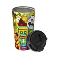 thumbnail image 2 of Saiise Geometry Dash Print Travel Coffee Mug 16oz,Insulated Coffee Mug to Go,Reusable Coffee Travel Mug with Seal Lid,Vacuum Stainless Steel Coffee Cups for Hot/Ice Coffee Tea, 2 of 8