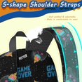 thumbnail image 5 of Game Controller Black Pattern 17" School Backpacks for Teens,Waterproof Oxford Fabric,S-Shape Padded Straps for School,Travel,Hiking,Camping, 5 of 6