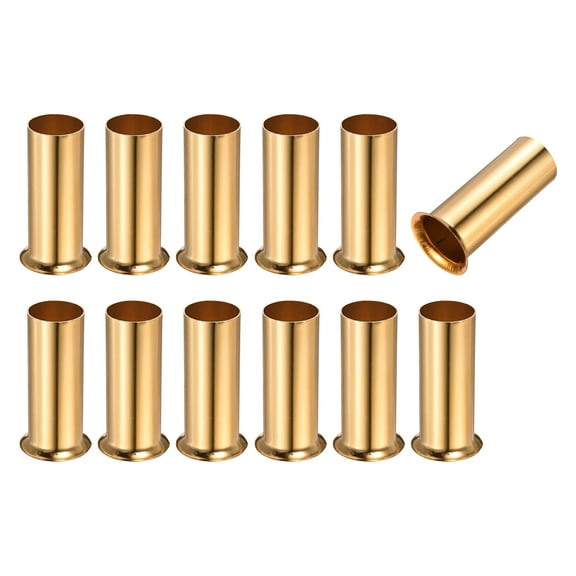 Uxcell 3 Inch Chandelier Sleeves Base Holder Candle Socket Covers Gold Tone 12 Pack