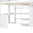 thumbnail image 3 of White Twin Loft Bed With Ample Wardrobe Space, Wood Measures And Multiple Storage,, 3 of 7