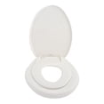thumbnail image 3 of asiento para baño con adaptador infantil cierre lento y permajuste alargado blanco plástico, 3 of 7