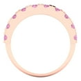 thumbnail image 5 of 1 ctw Wedding Band for Women - 18K Rose Gold Simulated Pink Diamond Stackable Eternity Ring, 5 of 6