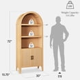 thumbnail image 2 of Best Choice Products 72" Tall Arched Pantry Cabinet w/ Doors, 5-Tier Storage Cabinet w/Adjustable Shelves - Natural Oak, 2 of 9