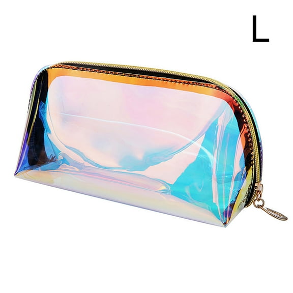 Necvior Women Lady Holographic Travel Makeup Bag Multifunctional Transparent Cosmetic Pouch Purse Casual Storage Organizer