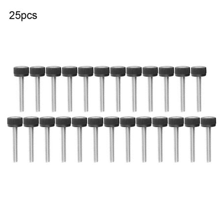 

2024 25Pcs Thumb Screw Stainless Steel Knurled Nylon Cover 6-32 Full Thread Industrial Robot Parts