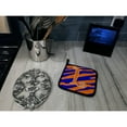 thumbnail image 3 of Carolines Treasures CJ1036-LPTHD Letter L Initial Tiger Stripe Blue and Orange Pair of Pot Holders, 7.5HX7.5W,, 3 of 3