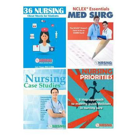 Nursing Student Book Collection (Cheat Sheet, Priorities, Medsurg, Case (Best Nursing Case Study)