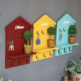 thumbnail image 2 of Mauxuk House Shape Wall Hanging Decor, Wooden Wall Shelf for Bedroom Living Room, Decorative Storage Shelf for Books Plants Photo Frames, Easy to Install, Sturdy & Versatile, 2 of 7