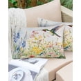 thumbnail image 6 of Floral Hummingbird Throw Pillow Covers, Spring Watercolor Flowers Soft Breathable Pillow Cases with Invisible Zipper for Sleeping, Standard Pillowcases for Couch Bed Sofa Chair 20x26 Inches, 6 of 6