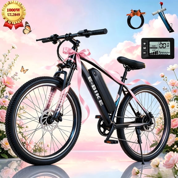 BroPath Electric Bike for Adults, Ebike, Electric Bicycle with 576WH Removable Battery,26" Folding Ebike, 25MPH,40  Miles(MAX),800W High Motor,Multi-Shock Absorption,Commuting E Bikes,UL2849