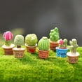 thumbnail image 2 of 7PCS Resin Ornament Assorted Simulation Potted Plant Craft Miniature Ornament, 2 of 9