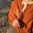thumbnail image 3 of Suéter de cachemira para mujer, cárdigan de manga larga con botonadura única, elegante suéter Vintage de lana sólida, prendas de vestir de punto, otoño e invierno, X452, 3 of 5