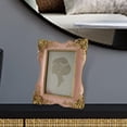 thumbnail image 4 of Rongfmy Carved Flower Picture Display Frame 3.8x5.4inch Inner Frame European Retro Pink, 4 of 7