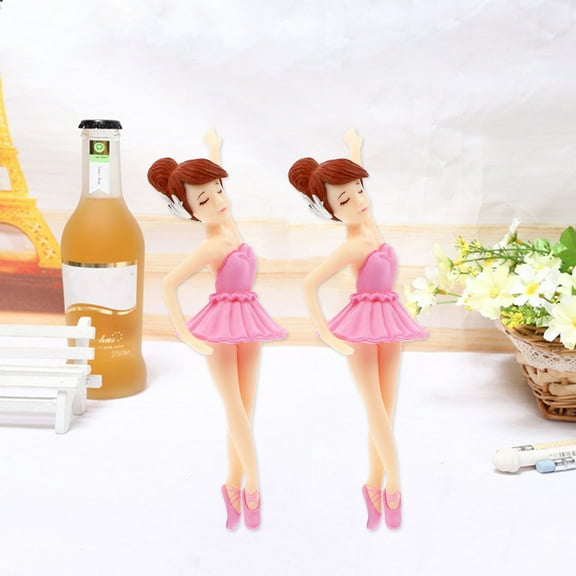 Supvox 6 Pcs Ballet Cake Toppers Girls White Plastic Micro Landscape Decor