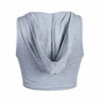 thumbnail image 4 of Herrnalise Wireless Tank Top Bra Workout Tank Tops For Women With Hood Sexy Slim Tight Lifting Push Up Sleeveless Vest Sportswear Coverups Vest, 4 of 5