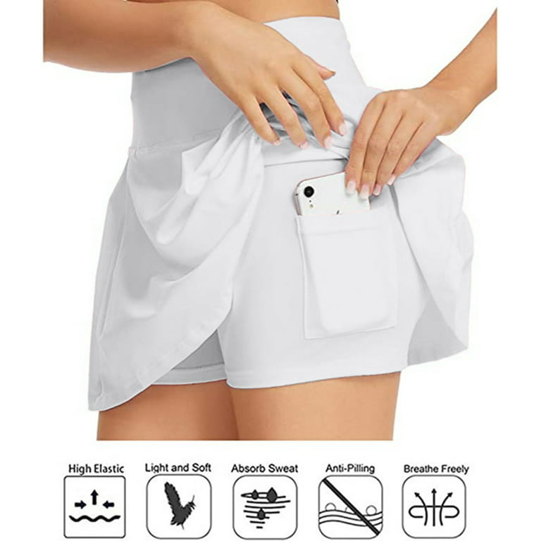 HSMQHJWE White Tennis Skirt Pleated Girls Poodle Skirt Inner