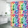 thumbnail image 2 of Valentine''s Day Shower Curtain Colorful Heart Watercolor Sweet Love Romantic Couple Woman Girl Bathroom Home Curtain with Hooks,Blue Purple Yellow, 2 of 6