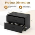 thumbnail image 3 of QRKD 2 Drawers Wooden Organizer, Storage Cabinets Under Desk Storage Small Dresser with Drawers for Living Room, Office Home, Black, 3 of 8
