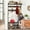 Rectangle, variant on Coat Rack with Shoe Storage, Hall Tree with Bench, Entryway Bench with Coat Rack, 5 In 1 Shoe and Coat Rack for Entryway, With 9 Hooks, A Hanging Rod, 35.5x12x70.8in