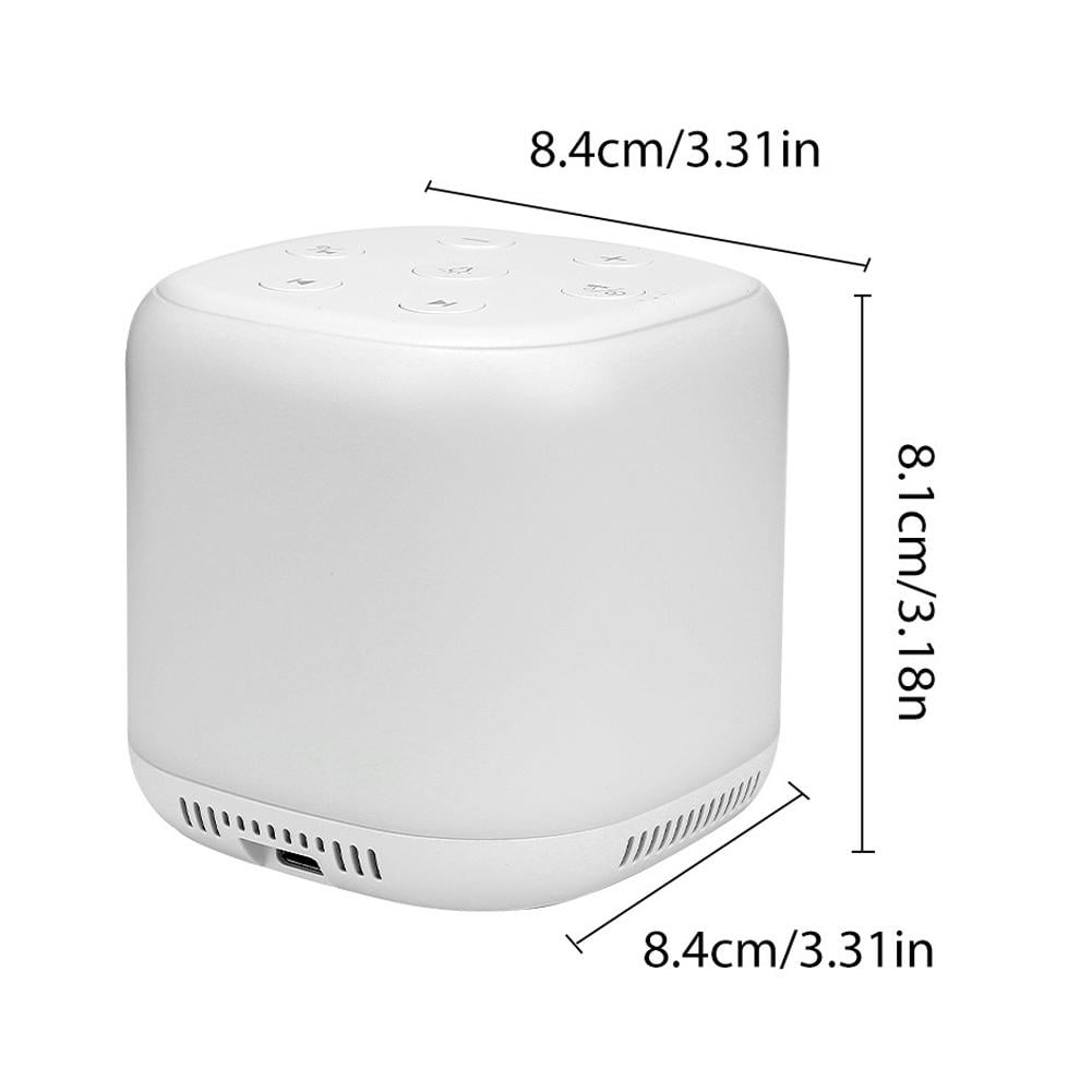 Color Noise Sound Machine with Night Light, 34 Soothing Sounds & White Noise, Volume Levels, 3 Brightness Settings, 1800mAh Battery, Timer for Baby Kids Adults, Portable for Home Travel