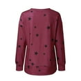 thumbnail image 5 of Star Print Basic Sweatshirt for Plus Size Women Round Neck Long Sleeve Top Ladies Casual Fashion Holiday Tee Shirts Blouse Pullover S-5XL, 5 of 7