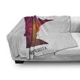 thumbnail image 3 of Minnesota Soft Flannel Fleece Throw Blanket, Low Poly Effect Minnesota State Map Silhouette in Ombre Colors Triangular Mesh, Cozy Plush for Indoor and Outdoor Use, 60" x 80", Multicolor, by Ambesonne, 3 of 6