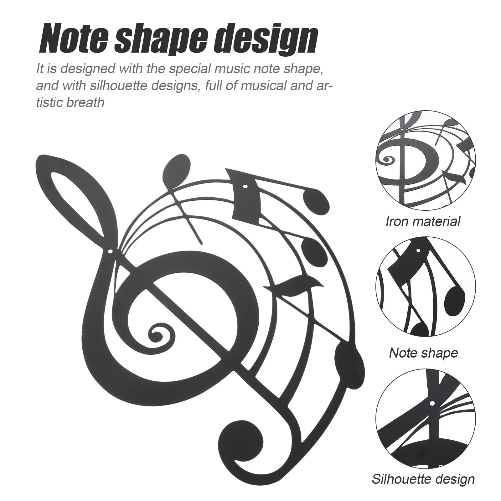 Music Note: Beam Notes Metal Art Hook: Buy A Wall-mounted Musical Note –  PracticalArt