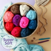 Craftbud Crochet Kits for Beginners, Craft Supplies Include 1100 Yards for Crochet Yarn Balls and 12 Pcs Crochet Hooks Set , Tote Bag for Travel