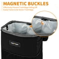 thumbnail image 4 of HOTOR Car Trash Can with Lid, Leak-Proof Car Garbage Can with Mesh Pockets, Car Accessories, 2 Gallons, Matte Black, 4 of 9