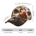 thumbnail image 2 of Gukieu Rose Floral Skull Prin Baseball Cap, Adjustable Sweat-wicking Daily,Travel, Sports Cap, Unisex, 2 of 6