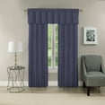 thumbnail image 5 of Eclipse Samara Solid Color Blackout Rod Pocket Curtain Valance, Indigo, 42 x 16, 5 of 6