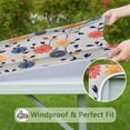 thumbnail image 6 of Pioneer Flower Floral Print Pattern Square Fitted Tablecloth with Elastic Edge,Square Table Cover,Washable Elastic Table Cover for Home Kitchen Party Decor 36"x36", 6 of 6