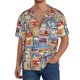 thumbnail image 1 of Balery Set Of Travel Vintage Camisa Casual de Manga Corta con Botones para Hombre, Texturizada, Estilo Cubano, para Playa, Verano-4X-Large, 1 of 5