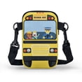 thumbnail image 2 of HELLHERO School Bus with Animal Crew Women Adjustable Shoulder Strap Women Shoulder Bag Polyester for Adult, 2 of 7