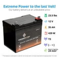 Chrome Battery Rechargeable U1r7 (12v, 35Ah, AGM, T3 150 Cca) Sealed