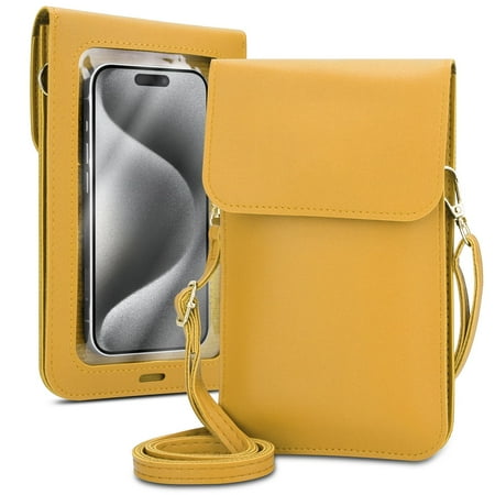 Cadorabo Shoulder Bag Case for Huawei Y5 2015 / Y5C / Y540 / Y541 / Y520 Cover in YELLOW Handbag