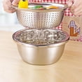 thumbnail image 4 of Colcolo 2 Pcs Stainless Steel Colander for Kitchen, Mesh Colanders Food Strainers Bowl Dia 12.6", Rice Strainer for Rice, Fruit, Vegetables, Dishwasher Safe, 4 of 8
