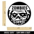 thumbnail image 2 of Zombies Scary Undead Face Self-Inking Rubber Stamp Ink Stamper - Fuchsia Ink - Medium 1 Inch, 2 of 7