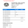 thumbnail image 2 of Front Brake Rotor - Vented - Compatible with 2011 - 2020 Hyundai Elantra 2012 2013 2014 2015 2016 2017 2018 2019, 2 of 2